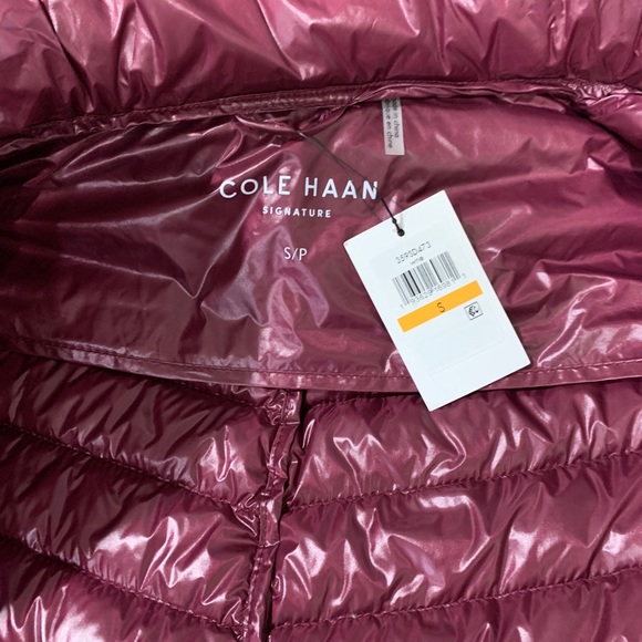 Lightweight coat Cole Haan glossy womens ultra S - Picture 7 of 8